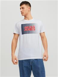 T-SHIRT CORP 12233999 ΛΕΥΚΟ STANDARD FIT JACK & JONES