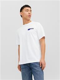 T-SHIRT CORP 12233999 ΛΕΥΚΟ STANDARD FIT JACK & JONES από το MODIVO