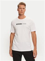 T-SHIRT CORP 12233999 ΛΕΥΚΟ STANDARD FIT JACK & JONES από το MODIVO