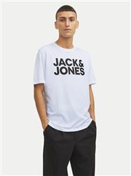 T-SHIRT CORP LOGO 12151955 ΛΕΥΚΟ STANDARD FIT JACK & JONES