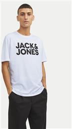 T-SHIRT CORP LOGO 12151955 ΛΕΥΚΟ STANDARD FIT JACK & JONES από το MODIVO