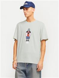 T-SHIRT EIGHT SKULL 12264841 ΓΚΡΙ STANDARD FIT JACK & JONES