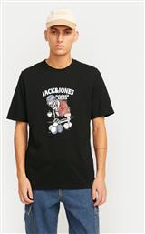 T-SHIRT EIGHT SKULL 12264841 ΜΑΥΡΟ STANDARD FIT JACK & JONES