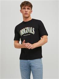 T-SHIRT EUPHORI 12232256 ΜΑΥΡΟ STANDARD FIT JACK & JONES