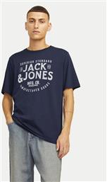 T-SHIRT JEANS 12256779 ΣΚΟΥΡΟ ΜΠΛΕ STANDARD FIT JACK & JONES