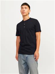 T-SHIRT JPRBLUNIXS 12257965 ΜΑΥΡΟ SLIM FIT JACK & JONES