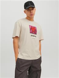 T-SHIRT KEITH HARING 12230685 ΜΠΕΖ RELAXED FIT JACK & JONES