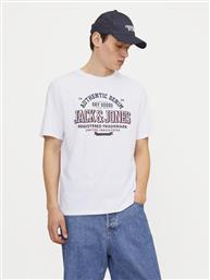 T-SHIRT LOGO 12254862 ΛΕΥΚΟ STANDARD FIT JACK & JONES από το MODIVO