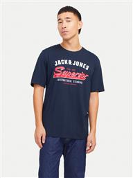 T-SHIRT LOGO 12268267 ΣΚΟΥΡΟ ΜΠΛΕ STANDARD FIT JACK & JONES