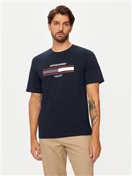 T-SHIRT SOUTH 12256784 ΜΠΛΕ STANDARD FIT JACK & JONES από το MODIVO