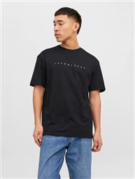 T-SHIRT STAR 12234746 ΜΑΥΡΟ RELAXED FIT JACK & JONES