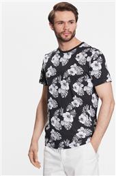 T-SHIRT TROPICANA 12223932 ΜΑΥΡΟ REGULAR FIT JACK & JONES