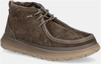 ΚΛΕΙΣΤΑ ΠΑΠΟΥΤΣΙΑ KAUAI WALLABEE MID SUEDE ΧΡΩΜΑ: ΠΡΑΣΙΝΟ, JM52041A JEEP
