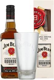 ΟΥΙΣΚΙ BOURBON 700 ML GIFTBOX ΜΕ ΠΟΤΗΡΙ JIM BEAM