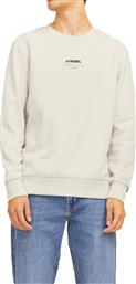 JREBLINO SWEAT CREW NECK 12268877-MOONBEAM ΕΚΡΟΥ JJ REBEL