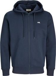 JREBREBEL LOGO SWEAT ZIP HOOD 12266382-SKY CAPTAIN ΜΠΛΕ JJ REBEL