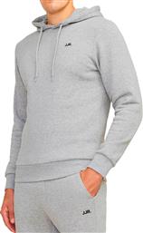 LOGO SWEAT HOOD 12263852-LIGHT GREY MELANGE ΓΚΡΙ JJ REBEL