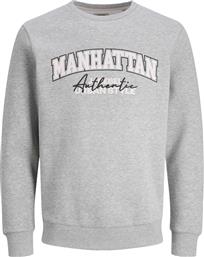 NEWYORK SWEAT CREW NECK 12263871-LIGHT GREY MELANGE ΓΚΡΙ JJ REBEL