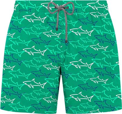 ΑΝΔΡΙΚΟ ΜΑΓΙΟ ΣΟΡΤΣ ΜΕ ALL-OVER PRINT ''GREAT SHARK GREEN'' - JFSSSWL92-GREAT SH.G ΠΡΑΣΙΝΟ JOHN FRANK