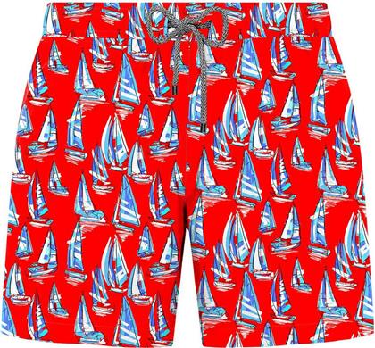 ΑΝΔΡΙΚΟ ΜΑΓΙΟ ΣΟΡΤΣ ΜΕ ALL-OVER PRINT ''MAINE RED'' - JFSSSWL96-MAINE RED ΚΟΚΚΙΝΟ JOHN FRANK