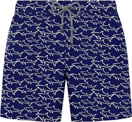 ΑΝΔΡΙΚΟ ΜΑΓΙΟ ΣΟΡΤΣ ΜΕ ALL-OVER PRINT ''MINI SHARK NAVY'' - JFSSSWL97-MINI SH.N ΣΚΟΥΡΟ ΜΠΛΕ JOHN FRANK