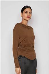 ΓΥΝΑΙΚΕΙΑ ΜΠΛΟΥΖΑ ΜΟΝΟΧΡΩΜΗ ΝΤΡΑΠΕ ''JASMIN'' - JASMINE/BLOUSE/FW24 ΚΑΦΕ JOVONNA LONDON