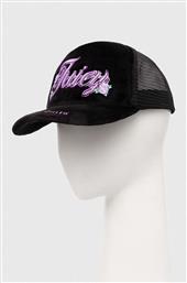 ΚΑΠΕΛΟ ROSE & THORN TRUCKER CAP ΧΡΩΜΑ: ΜΑΥΡΟ, JCAWH224701 JUICY COUTURE