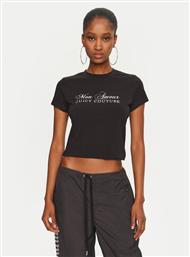 T-SHIRT MON AMOUR JCSCT224407 ΜΑΥΡΟ SLIM FIT JUICY COUTURE από το MODIVO