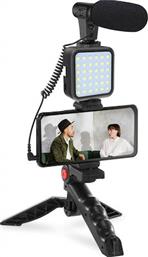 JUMPFLASH KIT-01LM CAMERA MICROPHONE WITH LED LIGHT IS ON-CAMERA FOR VLOG VIDEO MICROPHONE KIT από το PUBLIC