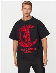 T-SHIRT 77OAHA06 ΜΑΥΡΟ REGULAR FIT JUST CAVALLI