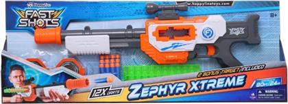 FAST SHOTS - ZEPHYR XTREME ΜΕ 12 ΑΦΡΩΔΗ ΒΕΛΑΚΙΑ ΚΑΙ 2 ΣΤΟΧΟΥΣ, 590059 JUST TOYS