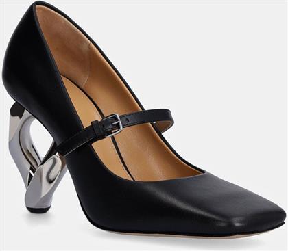 ΔΕΡΜΑΤΙΝΑ ΓΟΒΑΚΙΑ CHAIN HEEL ΧΡΩΜΑ: ΜΑΥΡΟ, ANW43251A JW ANDERSON