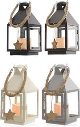 ΧΡΙΣΤΟΥΓΕΝΝΙΑΤΙΚΑ ΜΕΤΑΛΛΙΚΑ ΦΑΝΑΡΙΑ ΜΕ LED 25 X 12 X 12 CM - 482436 KAEMINGK