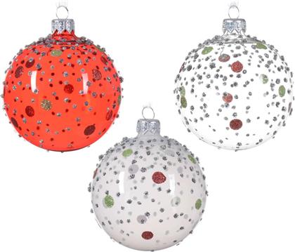 ΧΡΙΣΤΟΥΓΕΝΝΙΑΤΙΚΕΣ ΔΙΑΚΟΣΜΗΤΙΚΕΣ ΜΠΑΛΕΣ ΜΕ GLITTER DOTS 8 CM - 052128 KAEMINGK