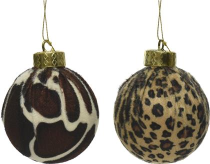 ΧΡΙΣΤΟΥΓΕΝΝΙΑΤΙΚΗ ΜΠΑΛΑ ΜΕ ANIMAL PRINT 8 CM - 452839 KAEMINGK