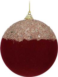 ΧΡΙΣΤΟΥΓΕΝΝΙΑΤΙΚΗ ΜΠΑΛΑ ''SEQUINS ON TOP OXBLOOD'' 10 CM - 451877 KAEMINGK