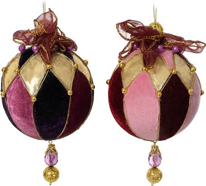 ΧΡΙΣΤΟΥΓΕΝΝΙΑΤΙΚΗ ΜΠΑΛΑ ''VELVET ORGANZA BOW'' 8 CM - 729553 KAEMINGK