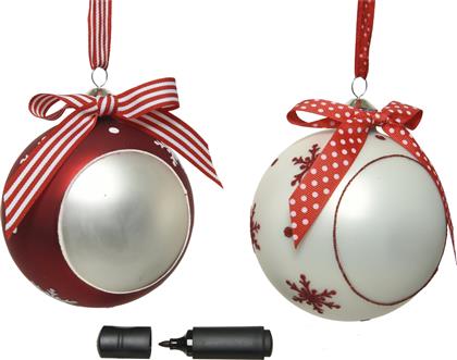 ΧΡΙΣΤΟΥΓΕΝΝΙΑΤΙΚΗ ΓΥΑΛΙΝΗ ΜΠΑΛΑ 10 CM - 061749 KAEMINGK