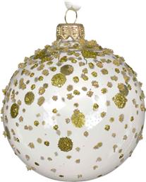 ΧΡΙΣΤΟΥΓΕΝΝΙΑΤΙΚΗ ΓΥΑΛΙΝΗ ΜΠΑΛΑ ''GOLD GLITTER DOTS'' 8 CM - 50146 KAEMINGK