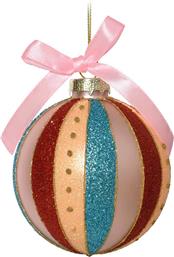 ΧΡΙΣΤΟΥΓΕΝΝΙΑΤΙΚΗ ΓΥΑΛΙΝΗ ΜΠΑΛΑ ''PINK BOW ON TOP'' 8 CM - 71155 KAEMINGK