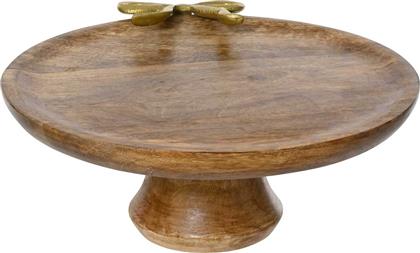 ΧΡΙΣΤΟΥΓΕΝΝΙΑΤΙΚΗ ΞΥΛΙΝΗ ΠΙΑΤΕΛΑ ΣΕΡΒΙΡΙΣΜΑΤΟΣ ΜΕ ΠΟΔΙ 26 X 28,5 X 10 CM - 729435 KAEMINGK