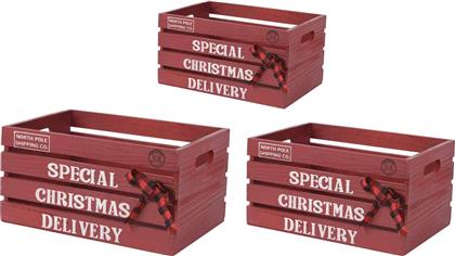 ΧΡΙΣΤΟΥΓΕΝΝΙΑΤΙΚΟ ΔΙΑΚΟΣΜΗΤΙΚΟ ''CRATE PINEWOOD'' 40 X 30 X 25 CM (L) - 760252-L KAEMINGK