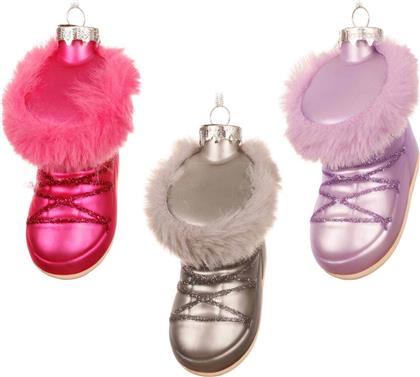 ΧΡΙΣΤΟΥΓΕΝΝΙΑΤΙΚΟ ΓΥΑΛΙΝΟ ΣΤΟΛΙΔΙ ''BOOTS'' 9,3 X 4,5 X 8,5 CM - 121823 KAEMINGK