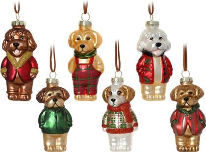 ΧΡΙΣΤΟΥΓΕΝΝΙΑΤΙΚΟ ΓΥΑΛΙΝΟ ΣΤΟΛΙΔΙ ''DOG'' 4,9 X 4 X 10,9 CM - 125107 KAEMINGK