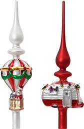 ΧΡΙΣΤΟΥΓΕΝΝΙΑΤΙΚΟ ΓΥΑΛΙΝΟ ΣΤΟΛΙΔΙ ΓΙΑ ΚΟΡΥΦΗ 7,5 X 7,4 X 31 CM - 123464 KAEMINGK