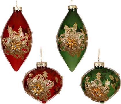 ΧΡΙΣΤΟΥΓΕΝΝΙΑΤΙΚΟ ΓΥΑΛΙΝΟ ΣΤΟΛΙΔΙ ''GOLD FLOWER'' 8 CM - 71123 KAEMINGK