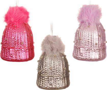 ΧΡΙΣΤΟΥΓΕΝΝΙΑΤΙΚΟ ΓΥΑΛΙΝΟ ΣΤΟΛΙΔΙ ''HAT'' 6,8 X 6,8 X 8,5 CM - 121822 KAEMINGK