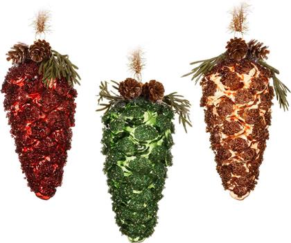 ΧΡΙΣΤΟΥΓΕΝΝΙΑΤΙΚΟ ΓΥΑΛΙΝΟ ΣΤΟΛΙΔΙ ''PINECONE'' 12 CM - 71190 KAEMINGK