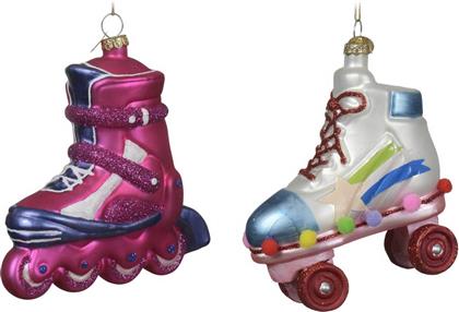 ΧΡΙΣΤΟΥΓΕΝΝΙΑΤΙΚΟ ΓΥΑΛΙΝΟ ΣΤΟΛΙΔΙ ''ROLLERS'' 9,7 X 3,8 X 11,2 CM - 123477 KAEMINGK