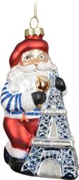 ΧΡΙΣΤΟΥΓΕΝΝΙΑΤΙΚΟ ΓΥΑΛΙΝΟ ΣΤΟΛΙΔΙ ''SANTA WITH EIFFEL TOWER'' 8 X 6 X 14 CM - 122035 KAEMINGK